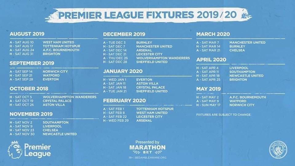 Manchester United Jadual