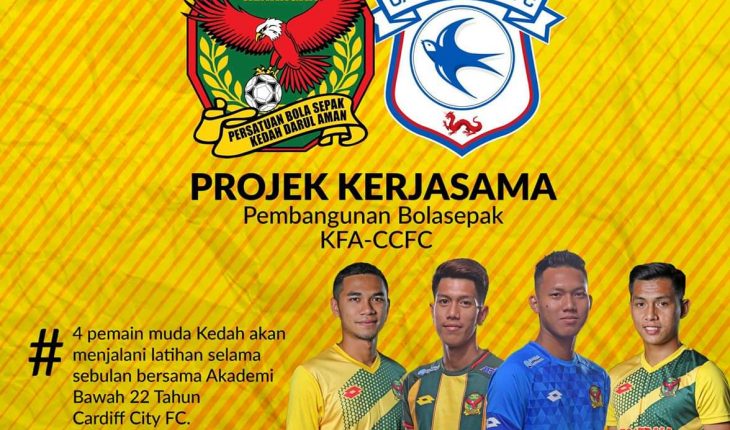 Kedah FA Hantar 4 Pemain Muda Jalani Latihan Bersama Akademi Bolasepak Cardiff City