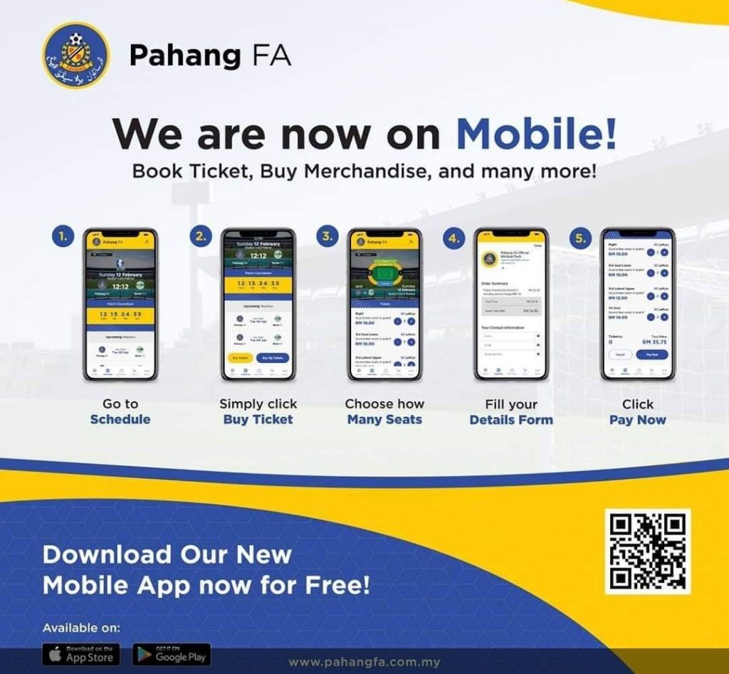 Cara Beli Tiket Bola Pahang FA Online