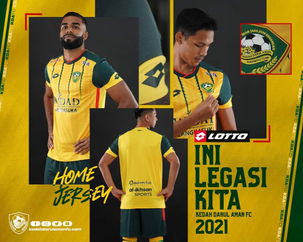 Rekaan dan Harga Jersi Kedah Darul Aman FC 2021 Liga Super